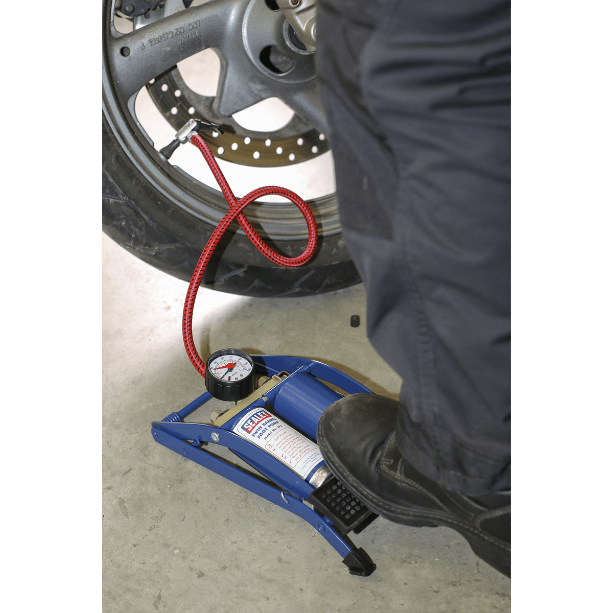 Sealey FP2 Twin Barrel Foot Pump - FP2 - Sealey Tools UK - Trade Counter Direct