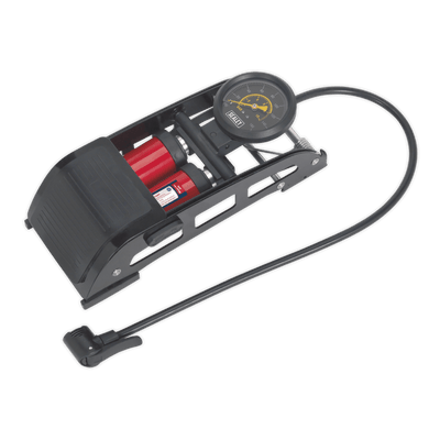 Sealey FP6 Foot Pump Twin Barrel - FP6 - Sealey Tools UK - Trade Counter Direct