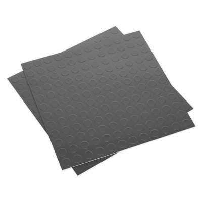 Sealey FT2S Vinyl Floor Tile with Peel & Stick Backing - Silver Coin Pack of 16 - FT2S - Sealey Tools UK - Trade Counter Direct