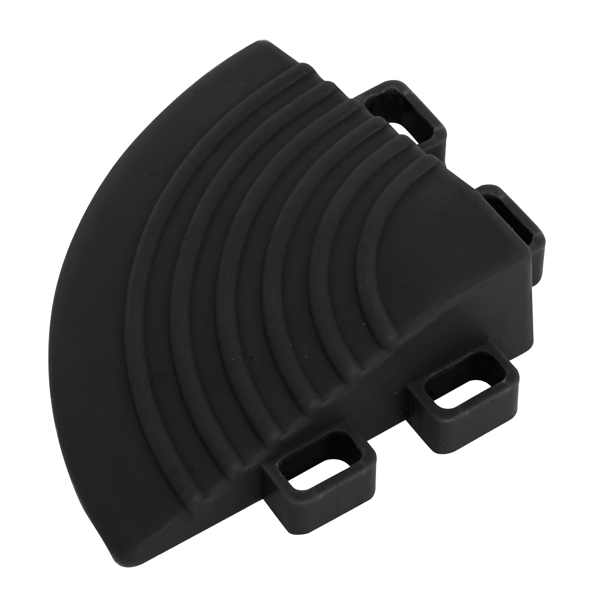 Sealey FT3CB Polypropylene Floor Tile Corners 60 x 60mm Black - Pack of 4 - FT3CB - Sealey Tools UK - Trade Counter Direct