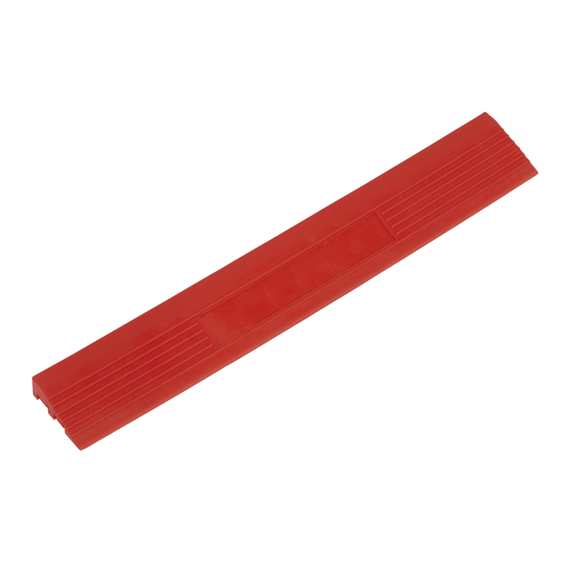 Sealey FT3ERM Polypropylene Floor Tile Edge 400 x 60mm, Red Male - Pack of 6 - FT3ERM - Sealey Tools UK - Trade Counter Direct