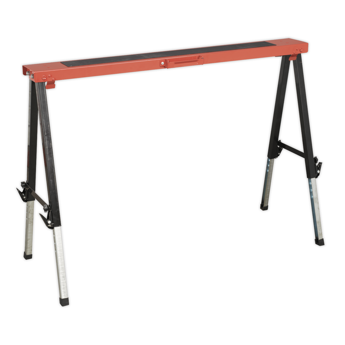 Sealey FTAL1 Fold Down Trestle with Adjustable Legs 150kg Capacity - FTAL1 - Sealey Tools UK - Trade Counter Direct