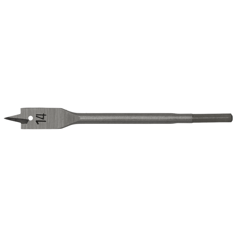 Sealey FWB14 Worksafe® Flat Wood Drill Bit 14mm x 152mm - FWB14 - Sealey Tools UK - Trade Counter Direct