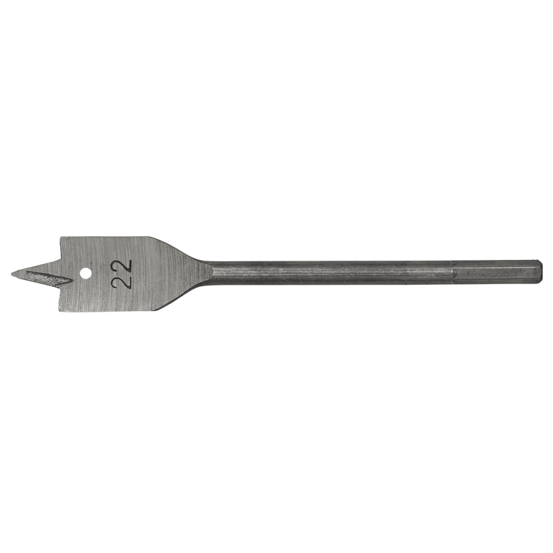 Sealey FWB22 Worksafe® Flat Wood Drill Bit 22mm x 152mm - FWB22 - Sealey Tools UK - Trade Counter Direct