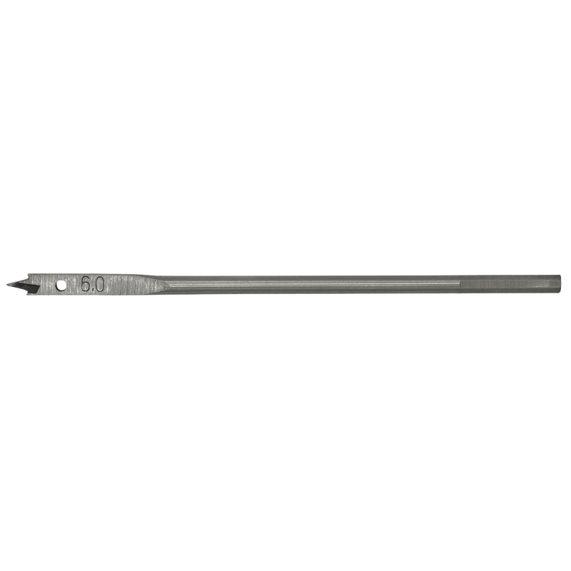 Sealey FWB60 Worksafe® Flat Wood Drill Bit 6mm x 152mm - FWB60 - Sealey Tools UK - Trade Counter Direct