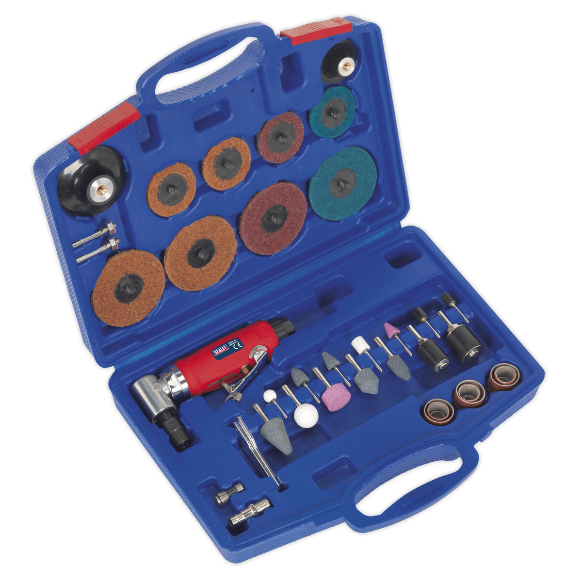 Sealey GSA674K Generation Air Angle Die Grinder/Sander Kit 42pc - GSA674K - Sealey Tools UK - Trade Counter Direct