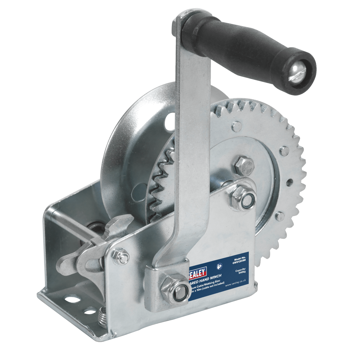 Sealey GWE1200M Geared Hand Winch 540kg Capacity - GWE1200M - Sealey Tools UK - Trade Counter Direct