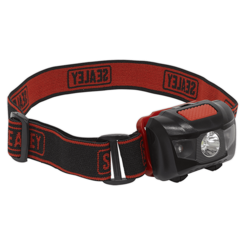 Sealey HT03LED Head Torch 3W SMD & 2 Red LED 3 x AAA Cell - HT03LED - Sealey Tools UK - Trade Counter Direct