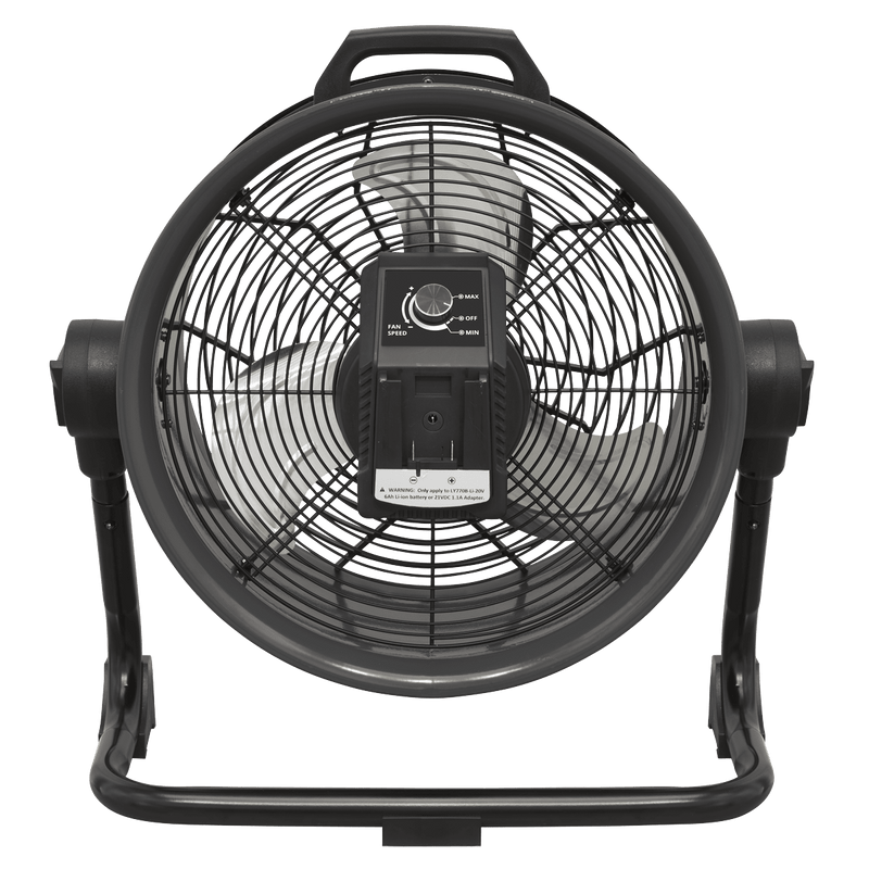Sealey HVD16C 2 - in - 1 Cordless/Corded High Velocity Drum Fan 16" 230V/20V SV20 Series - HVD16C - Sealey Tools UK - Trade Counter Direct