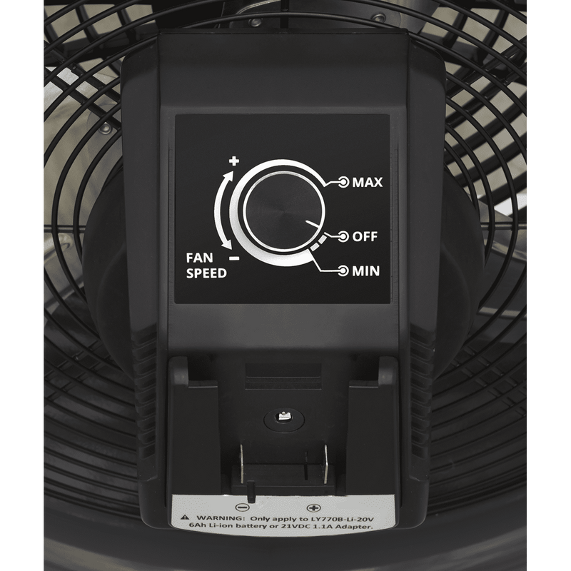 Sealey HVD16CCOMBO 2 - in - 1 Cordless/Corded 16" High Velocity Drum Fan 20V SV20 Series Kit - HVD16CCOMBO - Sealey Tools UK - Trade Counter Direct