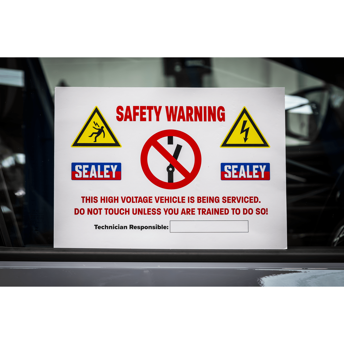Sealey HYBRIDSIGN Hybrid/Electric Vehicle Warning Sign - HYBRIDSIGN - Sealey Tools UK - Trade Counter Direct