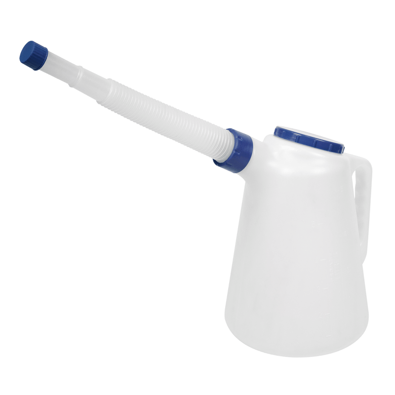 Sealey JDL5SET Oil Containers with Lid & Flexible Spout 5L - Set of 5 - JDL5SET - Sealey Tools UK - Trade Counter Direct