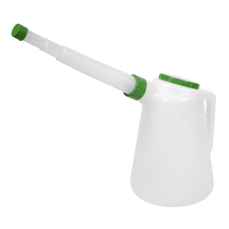 Sealey JDL5SET Oil Containers with Lid & Flexible Spout 5L - Set of 5 - JDL5SET - Sealey Tools UK - Trade Counter Direct