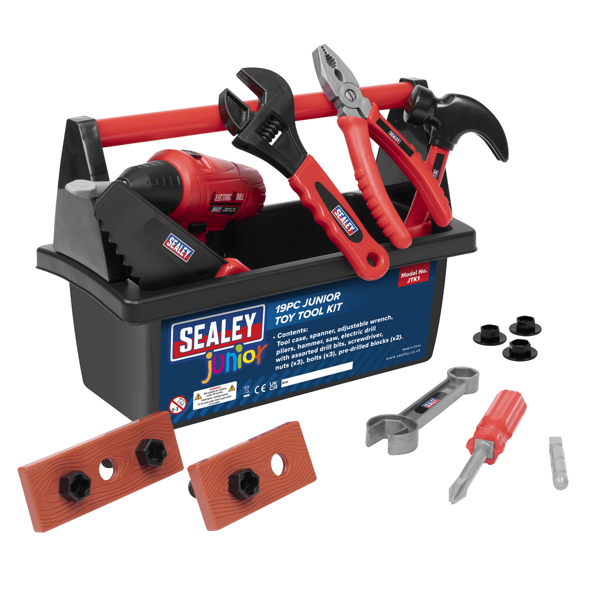 Sealey JTK1 19pc Junior Toy Tool Kit - JTK1 - Sealey Tools UK - Trade Counter Direct