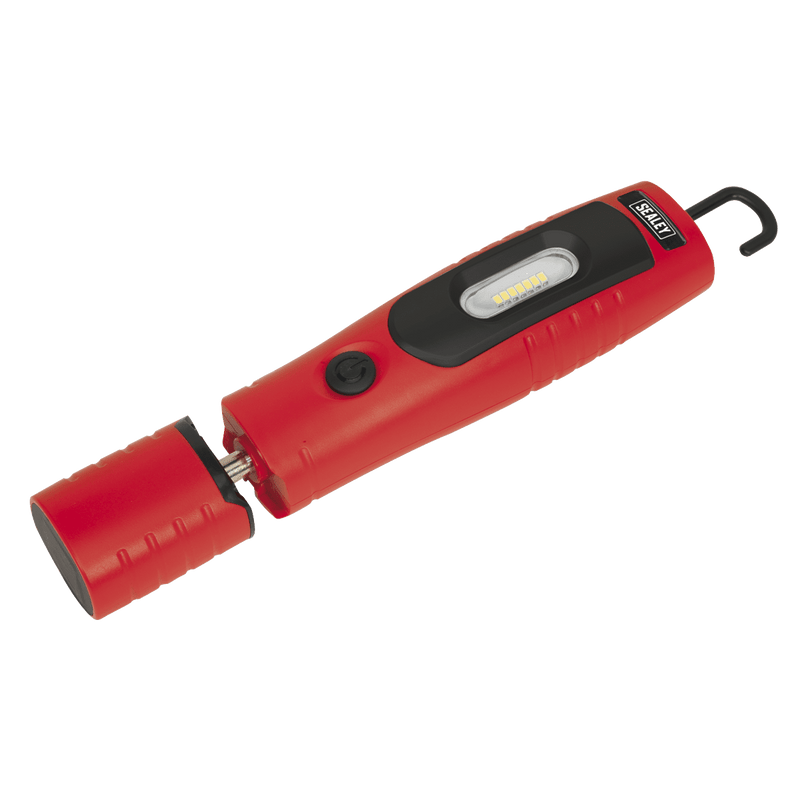 Sealey LED3602R Rechargeable 360° Inspection Light 7 SMD & 3W SMD LED Red Lithium - ion - LED3602R - Sealey Tools UK - Trade Counter Direct
