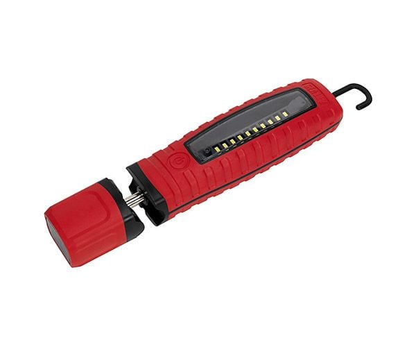 Sealey LED360R Cordless 360 Degree 10 SMD + 3W LED Rechargeable Inspection Lamp Red Lithium - ion - Cordless - SLY-18293 - Sealey Tools UK - Trade Counter Direct