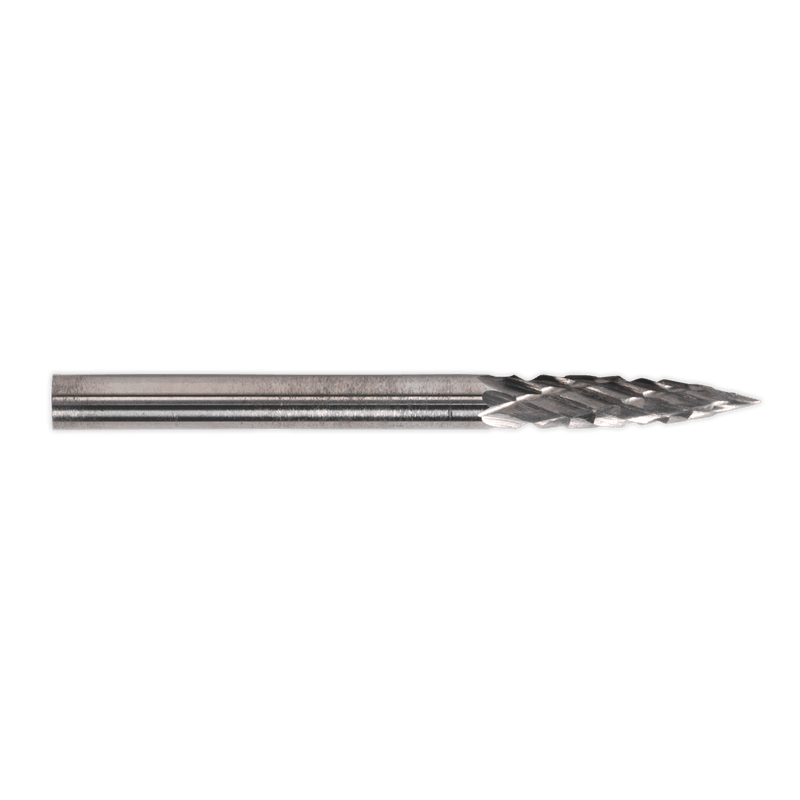 Sealey MCB005 Micro Carbide Burr Pointed Tree 3mm - Pack of 3 - MCB005 - Sealey Tools UK - Trade Counter Direct