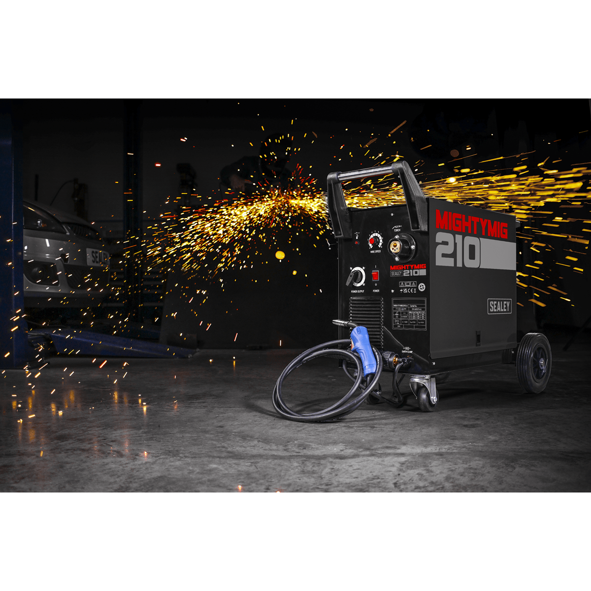 Sealey MIGHTYMIG210 Professional Gas/Gasless MIG Welder with Euro Torch 210A - MIGHTYMIG210 - Sealey Tools UK - Trade Counter Direct
