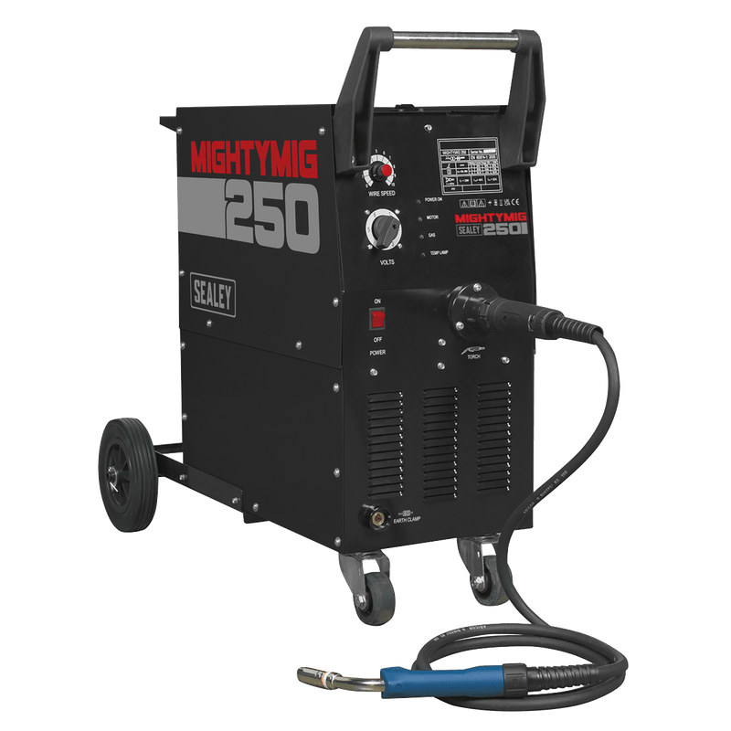 Sealey MIGHTYMIG250 Professional Gas/Gasless MIG Welder with Euro Torch 250A - MIGHTYMIG250 - Sealey Tools UK - Trade Counter Direct