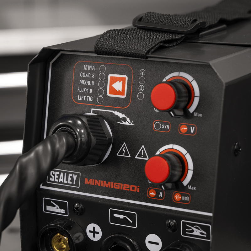 Sealey MINIMIG120I MIG/TIG & MMA (ARC/STICK) Inverter Welder 120A 230V - MINIMIG120I - Sealey Tools UK - Trade Counter Direct