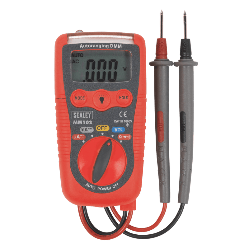 Sealey MM102 Professional Auto-Ranging Digital Multimeter - MM102 - Sealey Tools UK - Trade Counter Direct