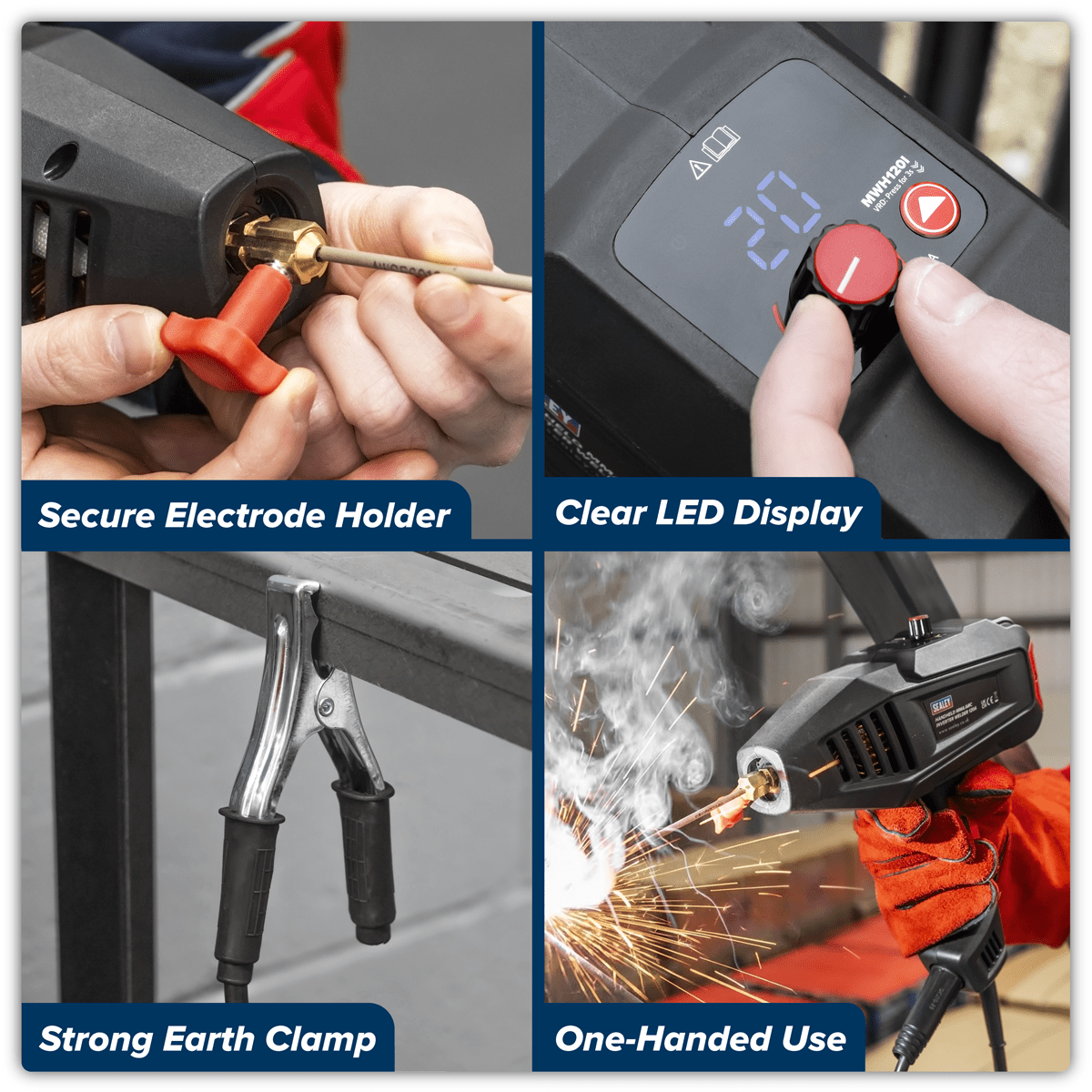 Sealey MWH120I Handheld MMA/ARC Inverter Welder 120A - MWH120I - Sealey Tools UK - Trade Counter Direct