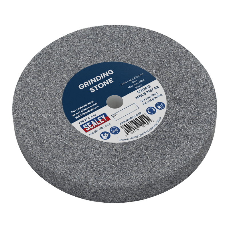 Sealey NBG150/GWC Grinding Stone 150 x 16mm - A36Q Coarse - NBG150/GWC - Sealey Tools UK - Trade Counter Direct