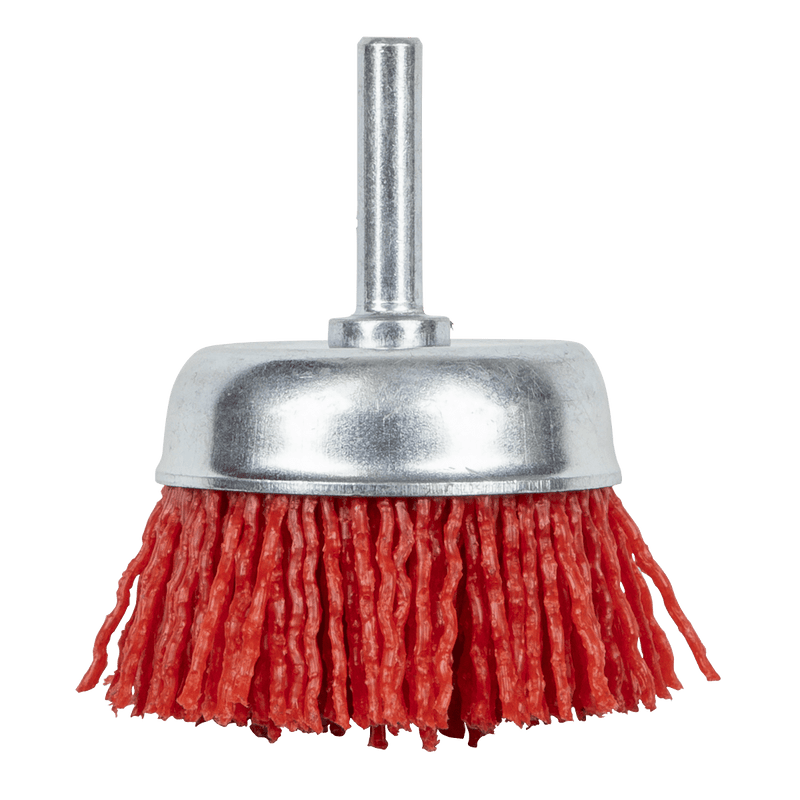 Sealey NFB50 Nylon Filament Cup Brush 50mm with 6mm Shaft - NFB50 - Sealey Tools UK - Trade Counter Direct