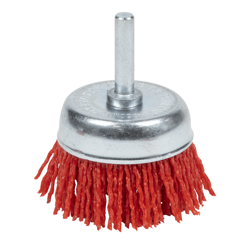 Sealey NFB50 Nylon Filament Cup Brush 50mm with 6mm Shaft - NFB50 - Sealey Tools UK - Trade Counter Direct