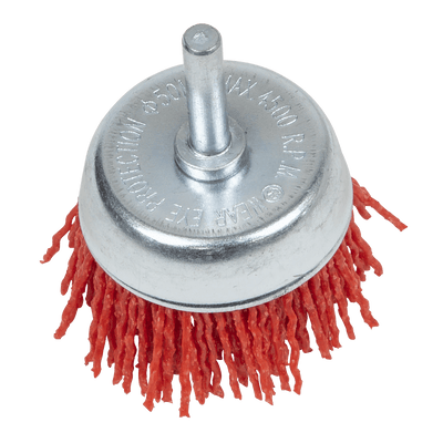 Sealey NFB50 Nylon Filament Cup Brush 50mm with 6mm Shaft - NFB50 - Sealey Tools UK - Trade Counter Direct