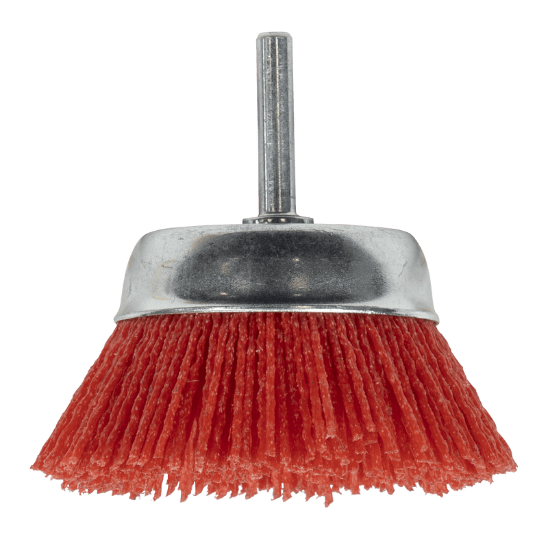 Sealey NFB75 75mm Nylon Filament Cup Brush with 6mm Shaft - NFB75 - Sealey Tools UK - Trade Counter Direct