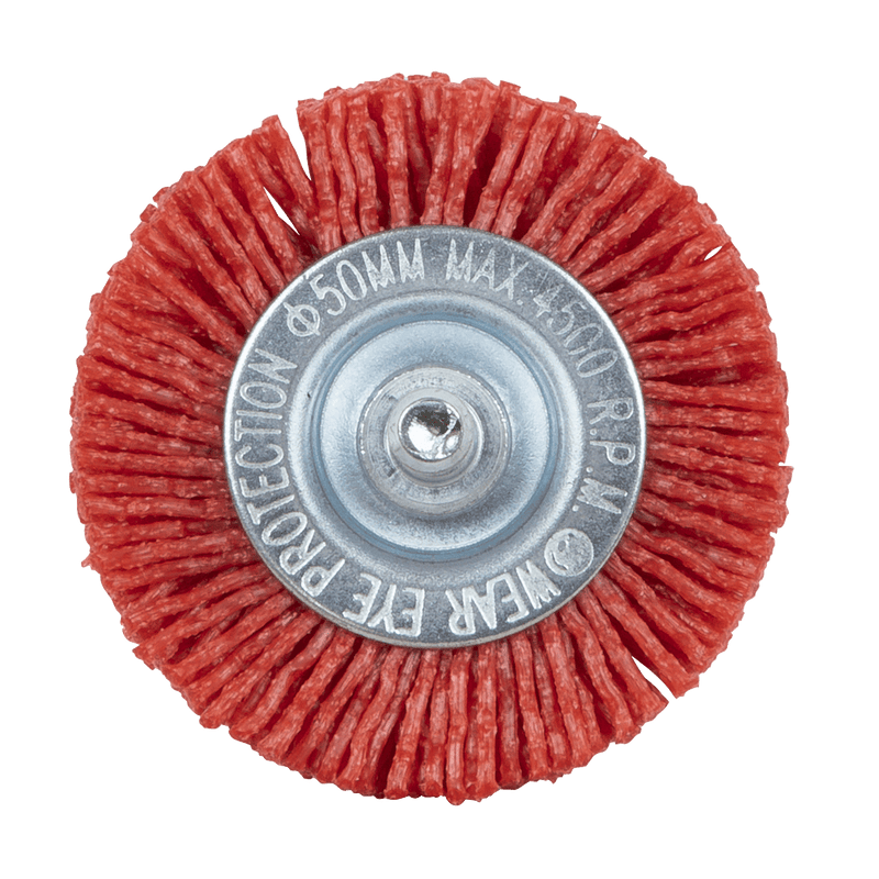 Sealey NFBC50 50mm Nylon Filament Circular Brush with 6mm Shaft - NFBC50 - Sealey Tools UK - Trade Counter Direct