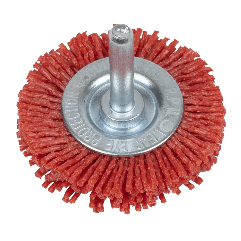 Sealey NFBC50 50mm Nylon Filament Circular Brush with 6mm Shaft - NFBC50 - Sealey Tools UK - Trade Counter Direct