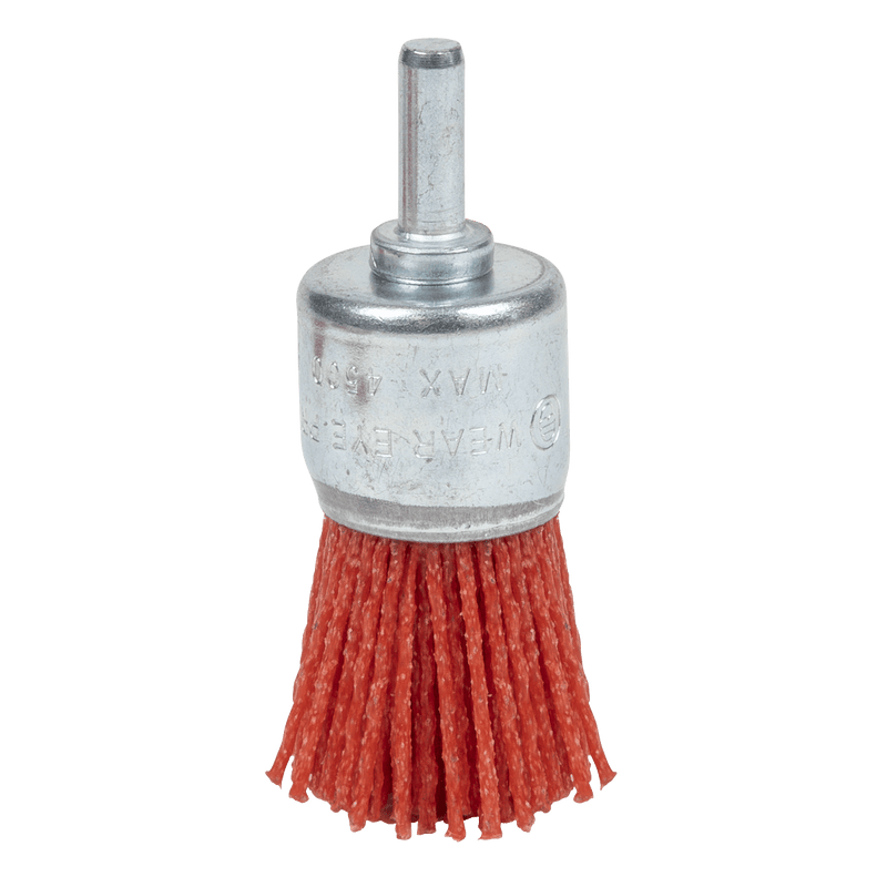 Sealey NFBE25 25mm Nylon Filament End Brush with 6mm Shaft - NFBE25 - Sealey Tools UK - Trade Counter Direct