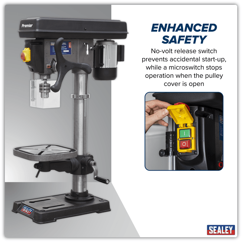 Sealey PDM155B Premier Bench Mounting Pillar Drill 16-Speed 370W 230V - PDM155B - Sealey Tools UK - Trade Counter Direct