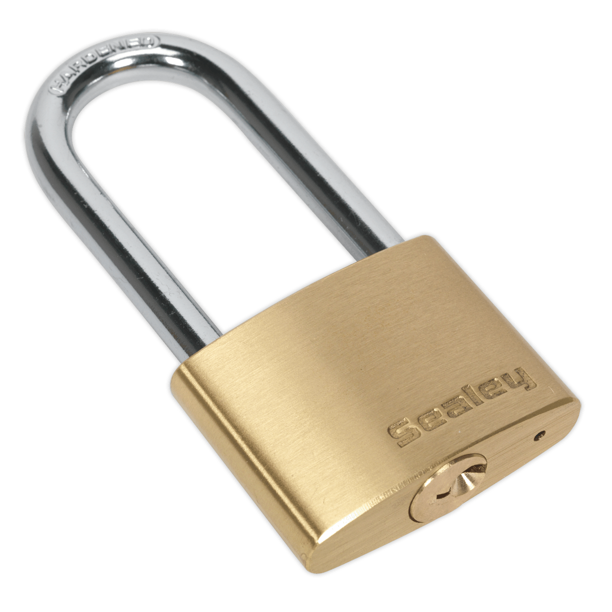 Sealey PL102L Brass Body Padlock Long Shackle 50mm - PL102L - Sealey Tools UK - Trade Counter Direct