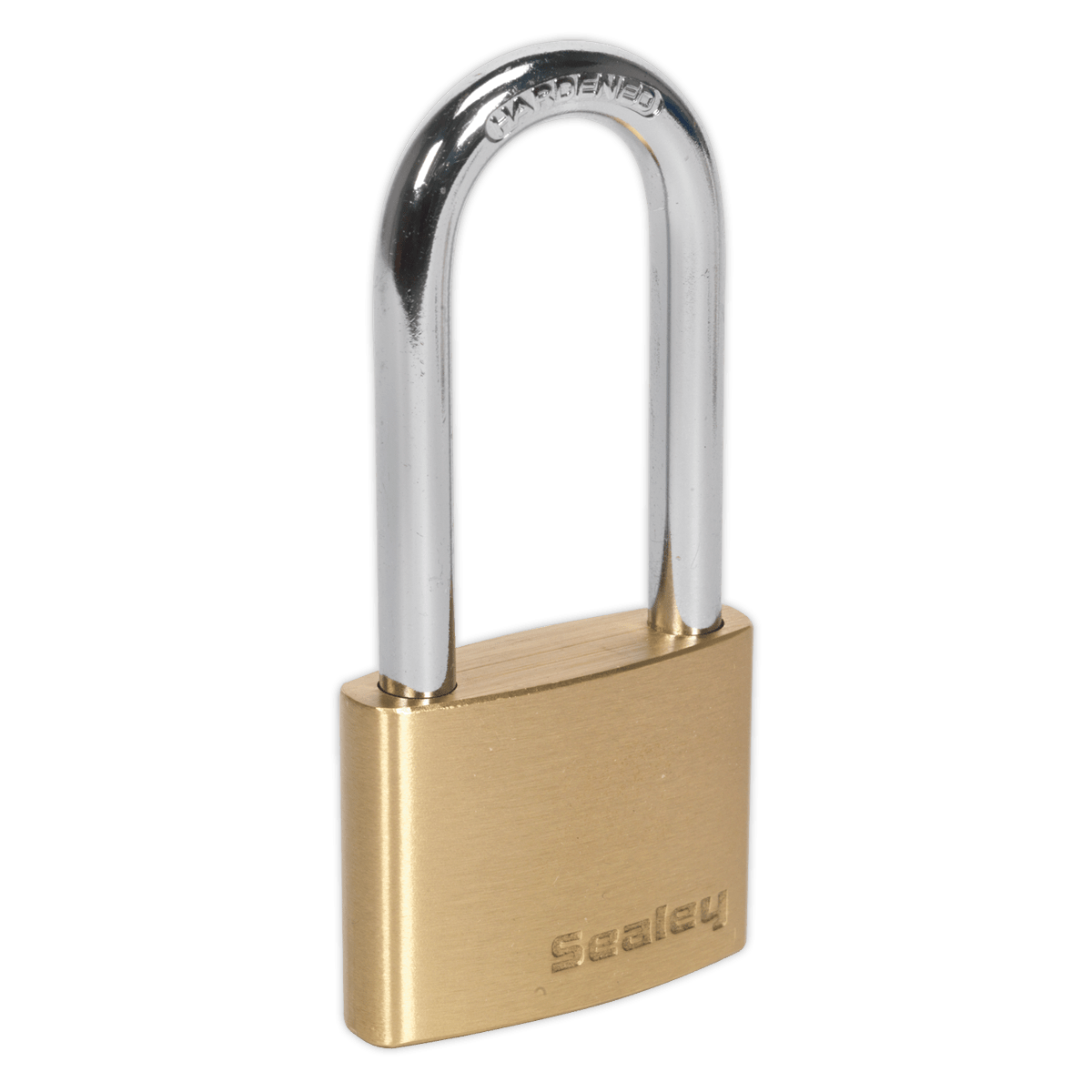 Sealey PL102L Brass Body Padlock Long Shackle 50mm - PL102L - Sealey Tools UK - Trade Counter Direct
