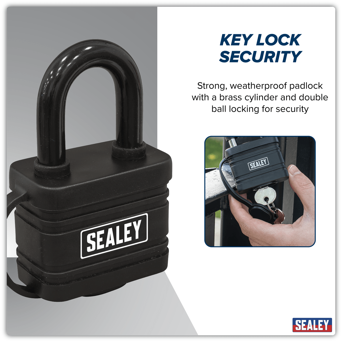 Sealey PL302W Steel Body Weatherproof Padlock 54mm - PL302W - Sealey Tools UK - Trade Counter Direct