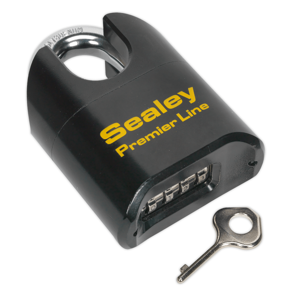 Sealey PL603S Premier™ Steel Body Combination Padlock Shrouded Shackle 62mm - PL603S - Sealey Tools UK - Trade Counter Direct