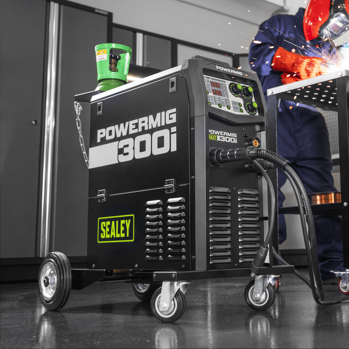 Sealey POWERMIG300I 300A Professional Gas/Gasless MIG/TIG/MMA Inverter Welder 400V 3ph - POWERMIG300I - Sealey Tools UK - Trade Counter Direct