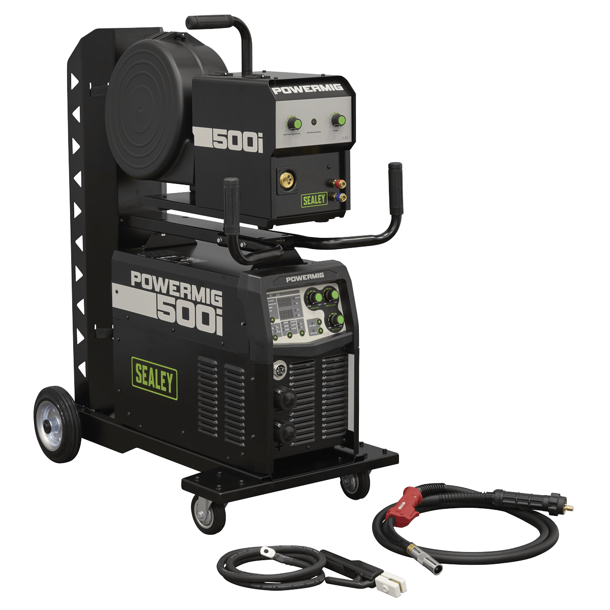 Sealey POWERMIG500I 500A Professional Gas/Gasless MIG/TIG/MMA Inverter Welder With Portable Wire Feeder 400V/3ph - POWERMIG500I - Sealey Tools UK - Trade Counter Direct