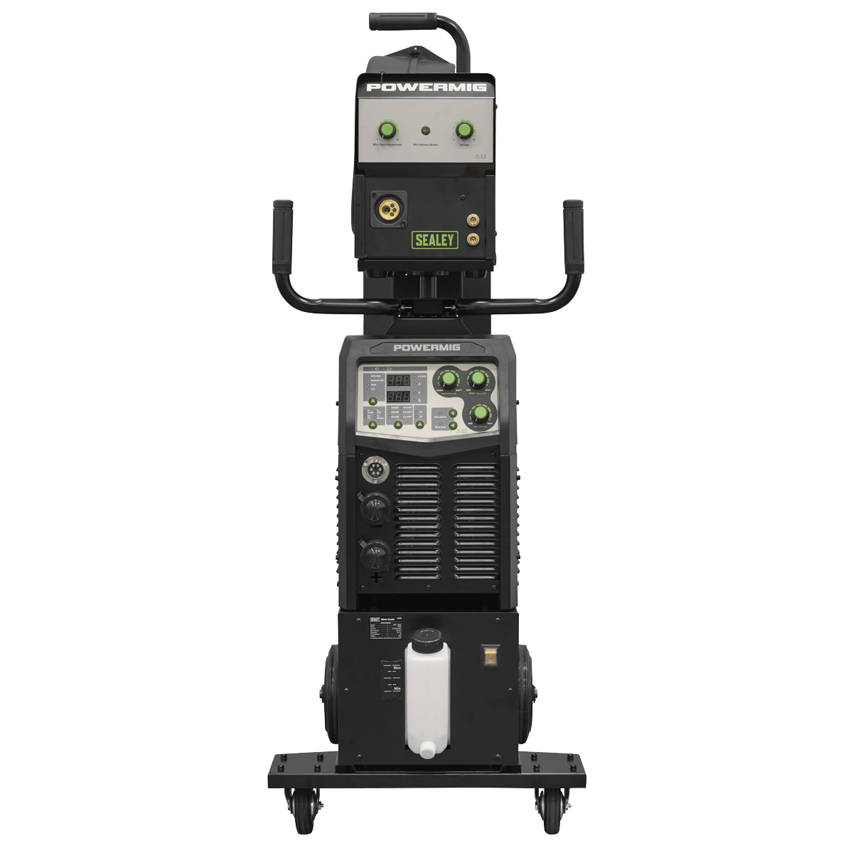 Sealey POWERMIG500WI 500A Professional Gas/Gasless MIG/TIG/MMA Inverter Welder with Portable Wire Feeder & Water Cooler 400V 3ph - POWERMIG500WI - Sealey Tools UK - Trade Counter Direct