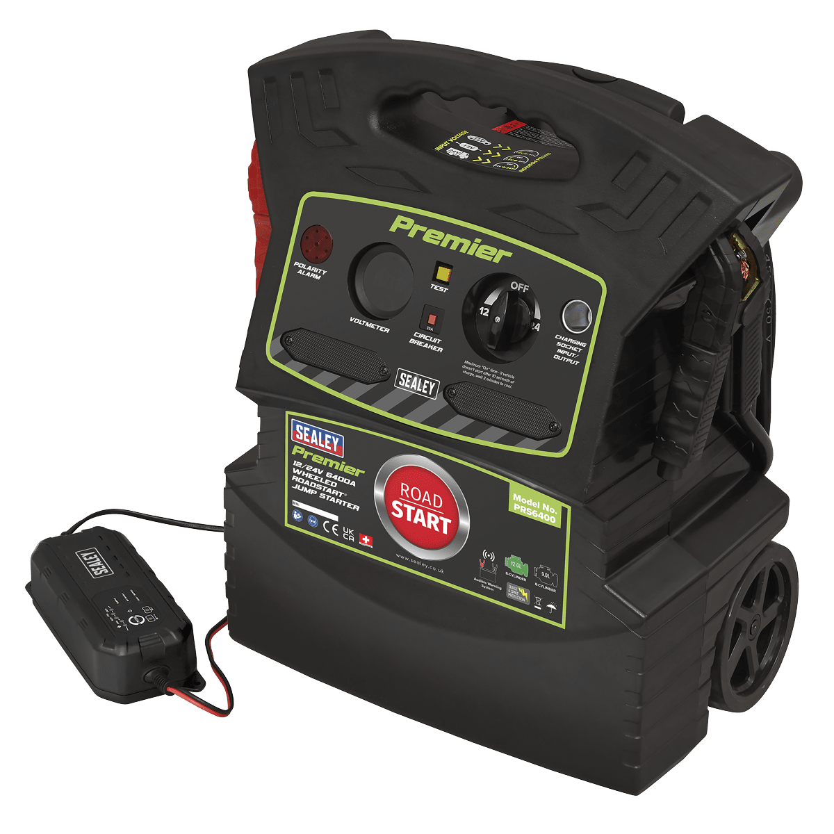 Sealey PRS6400 Premier 12/24V 6400A Wheeled RoadStart® Jump Starter - PRS6400 - Sealey Tools UK - Trade Counter Direct