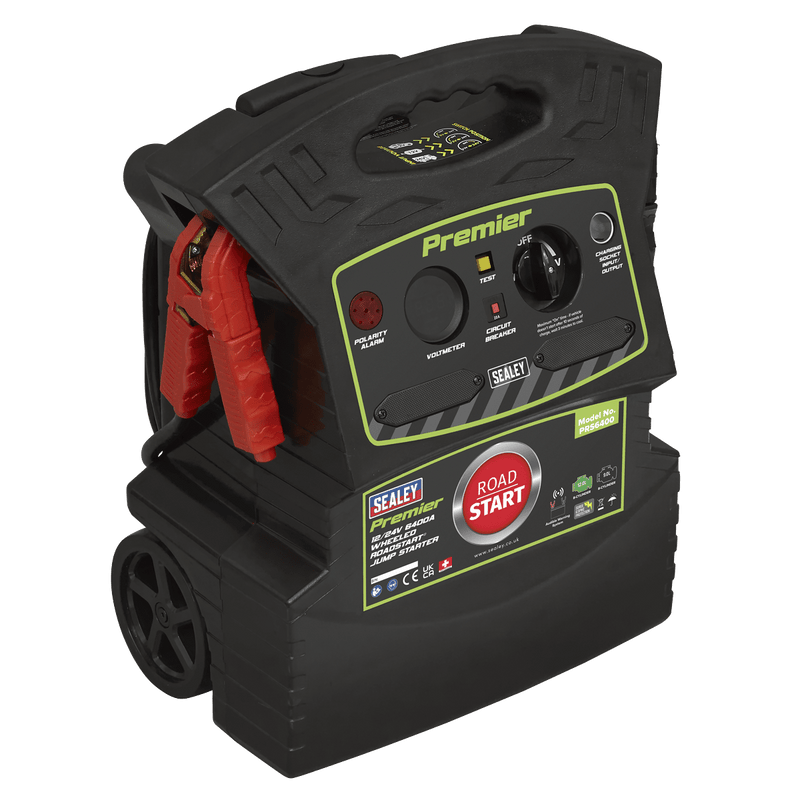 Sealey PRS6400 Premier 12/24V 6400A Wheeled RoadStart® Jump Starter - PRS6400 - Sealey Tools UK - Trade Counter Direct