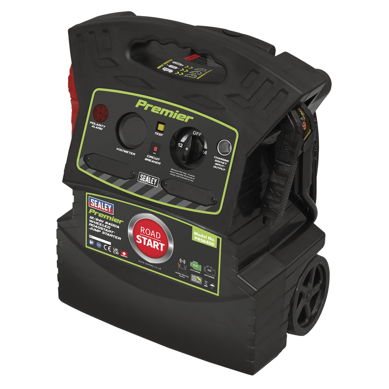 Sealey PRS6400 Premier 12/24V 6400A Wheeled RoadStart® Jump Starter - PRS6400 - Sealey Tools UK - Trade Counter Direct