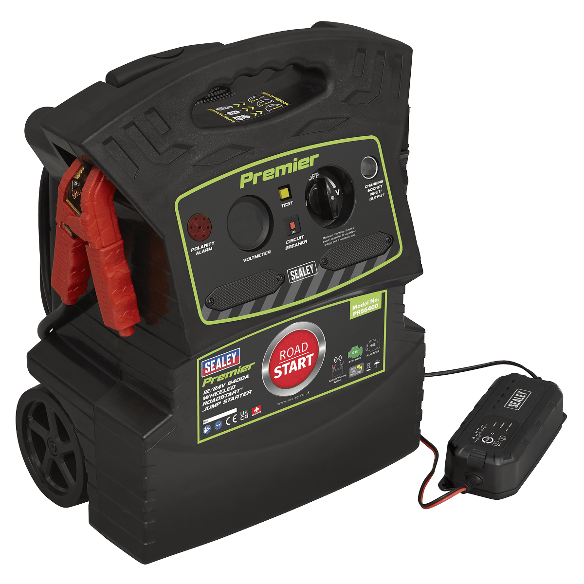 Sealey PRS6400 Premier 12/24V 6400A Wheeled RoadStart® Jump Starter - PRS6400 - Sealey Tools UK - Trade Counter Direct