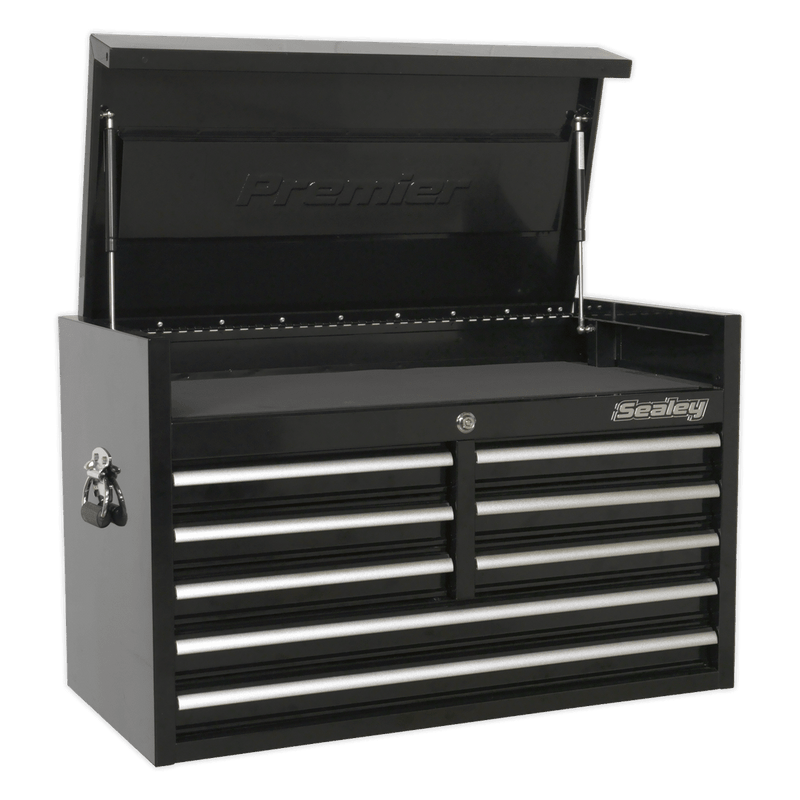 Sealey PTB91508 Topchest 8 Drawer 915mm Heavy - Duty Black - PTB91508 - Sealey Tools UK - Trade Counter Direct