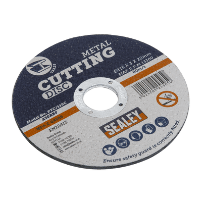 Sealey PTC/115C 115 x 3mm Cutting Disc 22mm Bore - PTC/115C - Sealey Tools UK - Trade Counter Direct