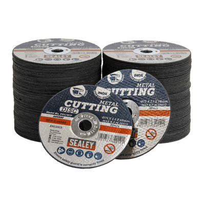 Sealey PTC/3CT100 75 x 1.2mm Cutting Disc 10mm Bore - Pack of 100 - PTC/3CT100 - Sealey Tools UK - Trade Counter Direct