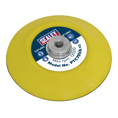Sealey PTC75VA 71mm Hook-and-Loop Backing Pad 1/4"UNC - PTC75VA - Sealey Tools UK - Trade Counter Direct
